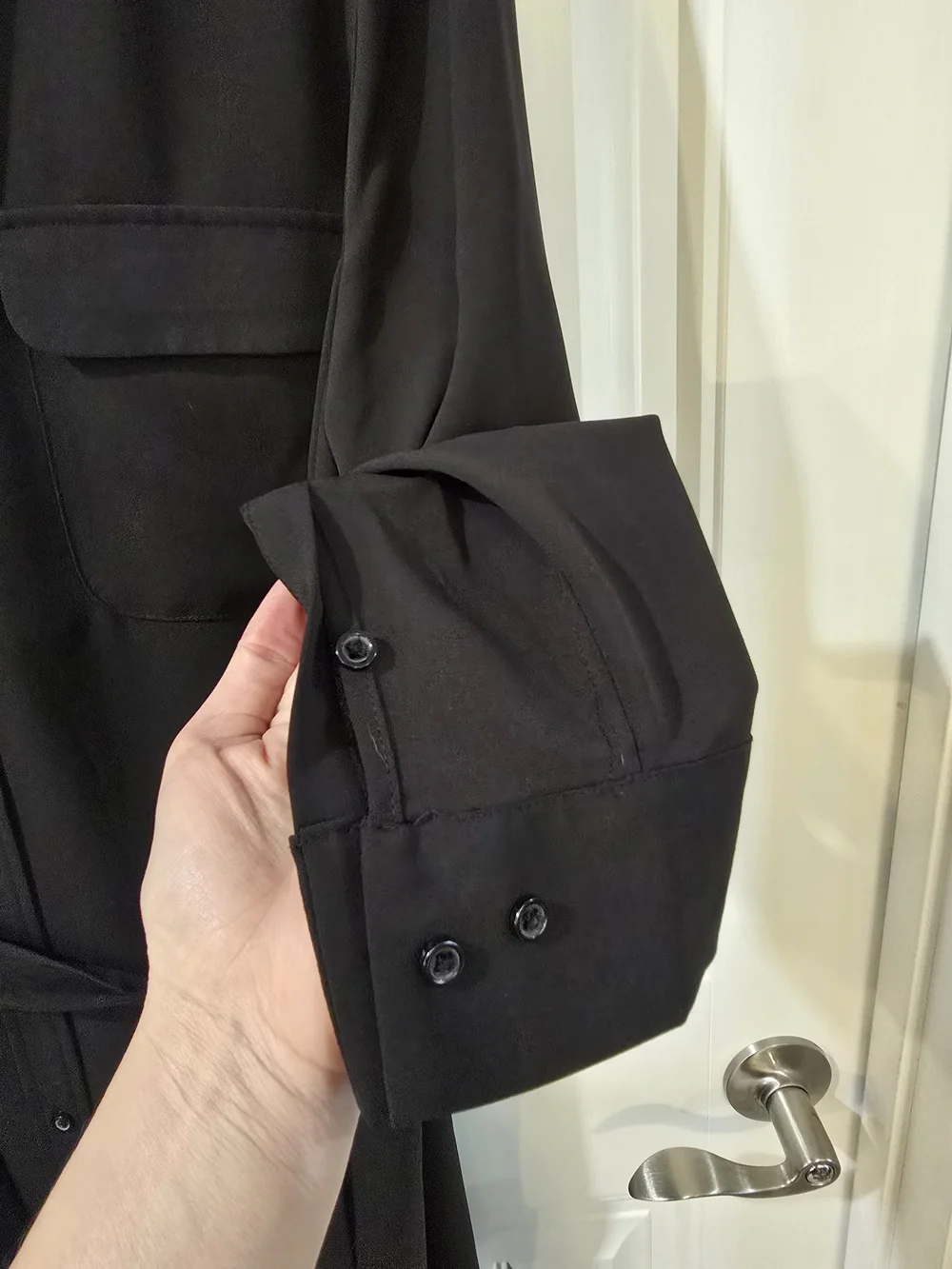 Alfani Black Shirt Dress with Tie Waist - Picture 4 of 7